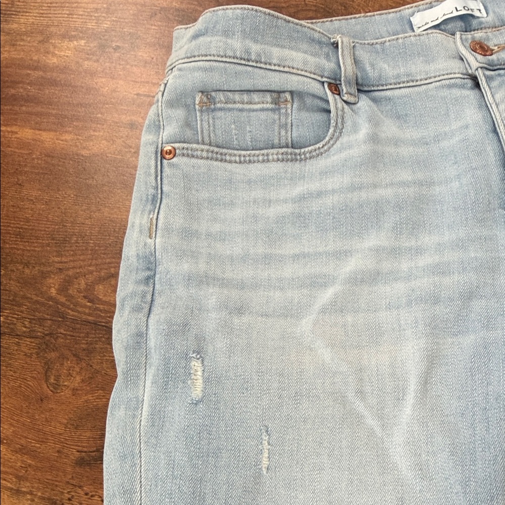 LOFT Light Wash Straight Leg Jeans - Picture 9 of 10